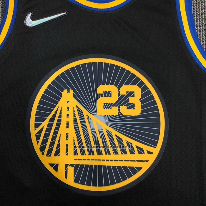 Maglia Golden State Warriors Draymond Green #23 Citta 2021-22 Nero